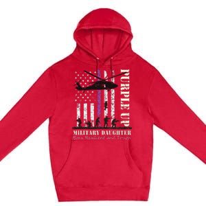 Purple Children's Dress Up Military Children's Month American Flag Premium Pullover Hoodie