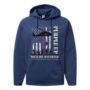 Purple Children's Dress Up Military Children's Month American Flag Performance Fleece Hoodie