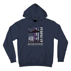 Purple Children's Dress Up Military Children's Month American Flag Hoodie