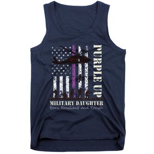 Purple Children's Dress Up Military Children's Month American Flag Tank Top