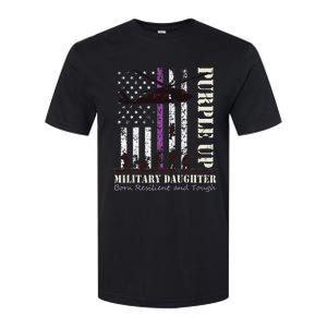 Purple Children's Dress Up Military Children's Month American Flag Softstyle CVC T-Shirt