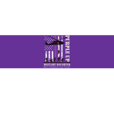 Purple Children's Dress Up Military Children's Month American Flag Bumper Sticker