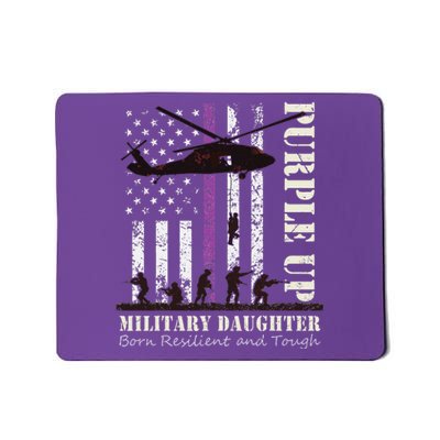 Purple Children's Dress Up Military Children's Month American Flag Mousepad