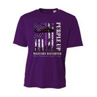 Purple Children's Dress Up Military Children's Month American Flag Performance Sprint T-Shirt