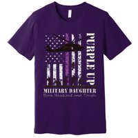 Purple Children's Dress Up Military Children's Month American Flag Premium T-Shirt