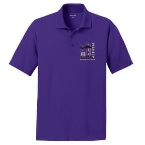 Purple Children's Dress Up Military Children's Month American Flag PosiCharge RacerMesh Polo