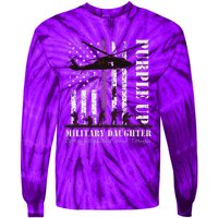 Purple Children's Dress Up Military Children's Month American Flag Tie-Dye Long Sleeve Shirt