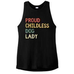 Proud Childless Dog Lady Ladies PosiCharge Tri-Blend Wicking Tank