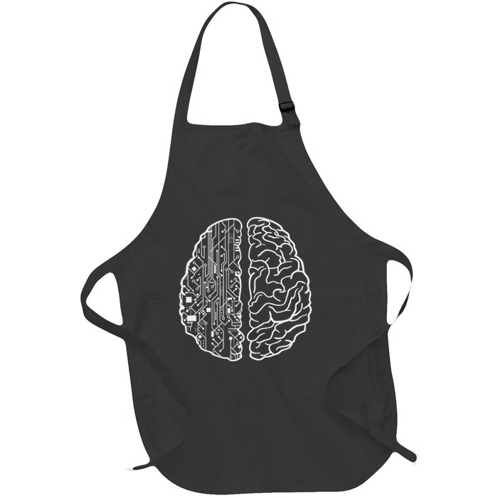 Programmer Coder Developer Programming Brain Programmer Full-Length Apron With Pockets
