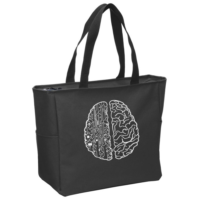 Programmer Coder Developer Programming Brain Programmer Zip Tote Bag