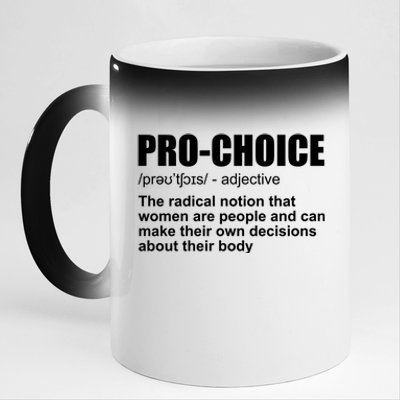 Pro Choice Definition 11oz Black Color Changing Mug