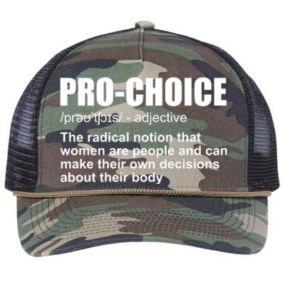 Pro Choice Definition Retro Rope Trucker Hat Cap