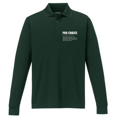 Pro Choice Definition Performance Long Sleeve Polo