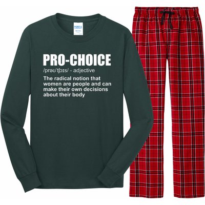 Pro Choice Definition Long Sleeve Pajama Set