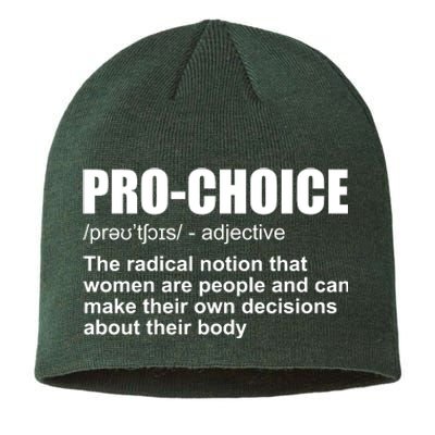 Pro Choice Definition Sustainable Beanie