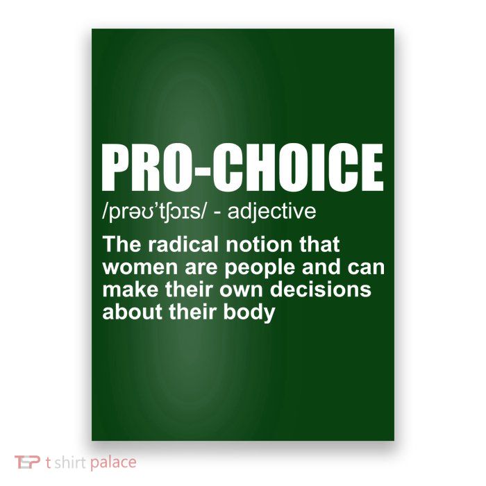 Pro Choice Definition Poster