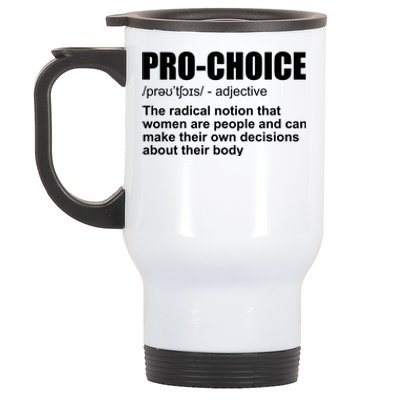 Pro Choice Definition Stainless Steel Travel Mug