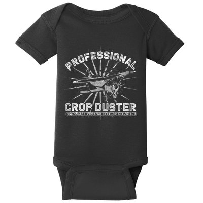 Professional Crop Duster Funny Fart Joke Baby Bodysuit
