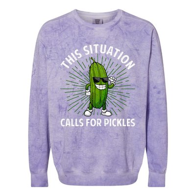 Pickle Cucumber Dill Pickle Lover Colorblast Crewneck Sweatshirt