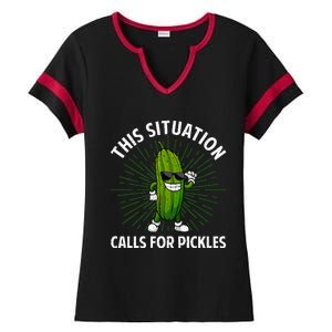 Pickle Cucumber Dill Pickle Lover Ladies Halftime Notch Neck Tee