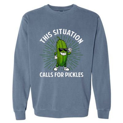 Pickle Cucumber Dill Pickle Lover Garment-Dyed Sweatshirt