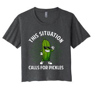 Pickle Cucumber Dill Pickle Lover Women's Crop Top Tee