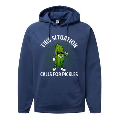 Pickle Cucumber Dill Pickle Lover Performance Fleece Hoodie