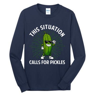 Pickle Cucumber Dill Pickle Lover Tall Long Sleeve T-Shirt