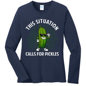 Pickle Cucumber Dill Pickle Lover Ladies Long Sleeve Shirt