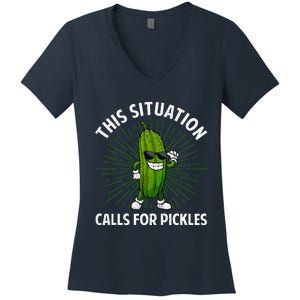 Pickle Cucumber Dill Pickle Lover Women's V-Neck T-Shirt