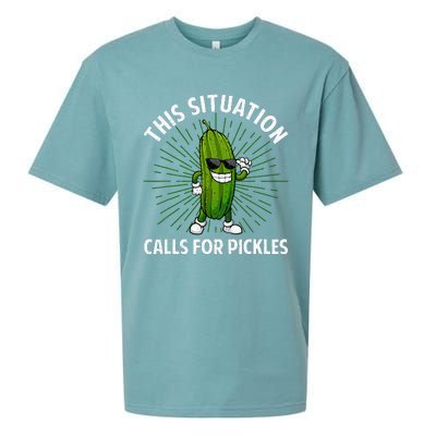 Pickle Cucumber Dill Pickle Lover Sueded Cloud Jersey T-Shirt