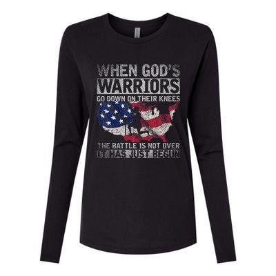 Patriotic Christian Devotee God Christianity Us Flag Jesus Womens Cotton Relaxed Long Sleeve T-Shirt