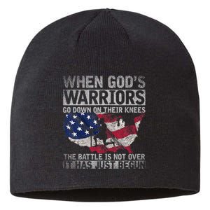 Patriotic Christian Devotee God Christianity Us Flag Jesus Sustainable Beanie