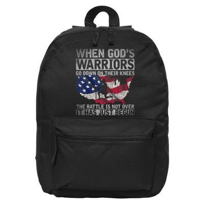 Patriotic Christian Devotee God Christianity Us Flag Jesus 16 in Basic Backpack