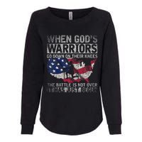 Patriotic Christian Devotee God Christianity Us Flag Jesus Womens California Wash Sweatshirt