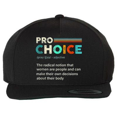 Pro Choice Definition Feminist Women's Rights Retro Vintage Tank Top Wool Snapback Cap