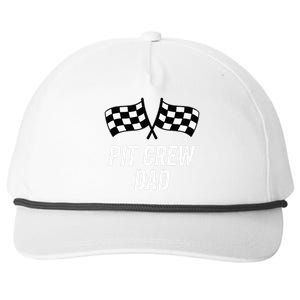 Pit Crew Dad Checkered Flag Hosting Race Car Birthday Partie Snapback Five-Panel Rope Hat