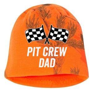 Pit Crew Dad Checkered Flag Hosting Race Car Birthday Partie Kati - Camo Knit Beanie