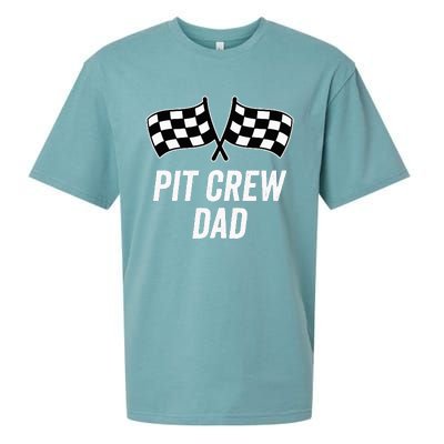 Pit Crew Dad Checkered Flag Hosting Race Car Birthday Partie Sueded Cloud Jersey T-Shirt