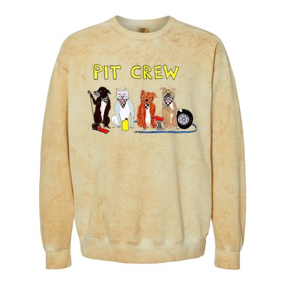 Pit Crew Dogs Funny For Women Colorblast Crewneck Sweatshirt