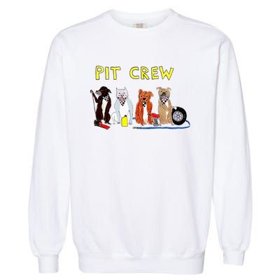 Pit Crew Dogs Funny For Women Garment-Dyed Sweatshirt