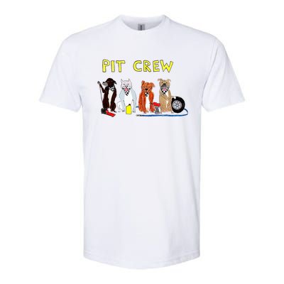 Pit Crew Dogs Funny For Women Softstyle CVC T-Shirt