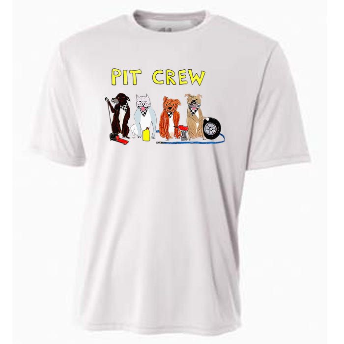 Pit Crew Dogs Funny For Women Cooling Performance Crew T-Shirt