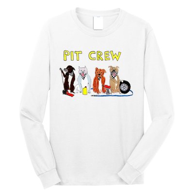 Pit Crew Dogs Funny For Women Long Sleeve Shirt