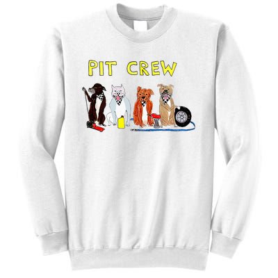 Pit Crew Dogs Funny For Women Sweatshirt