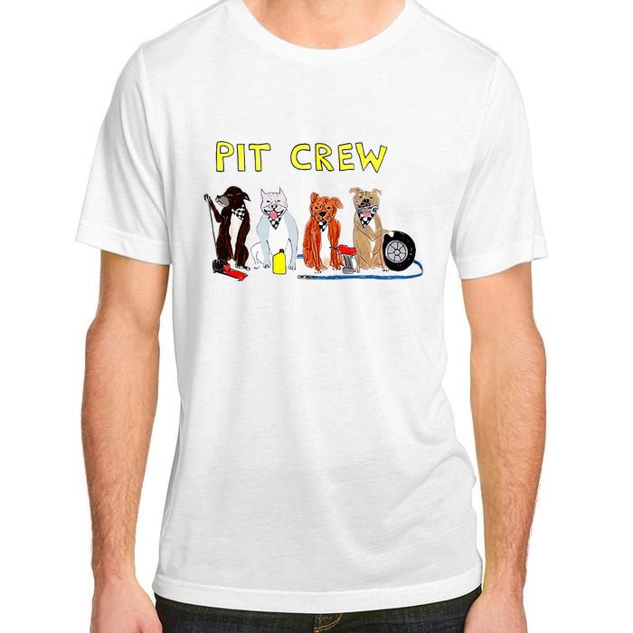 Pit Crew Dogs Funny For Women Adult ChromaSoft Performance T-Shirt