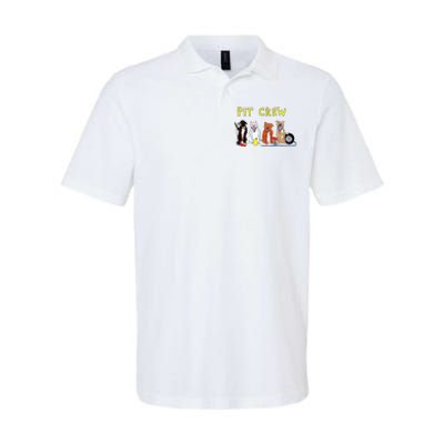 Pit Crew Dogs Funny For Women Softstyle Adult Sport Polo