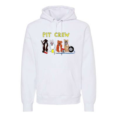 Pit Crew Dogs Funny For Women Premium Hoodie