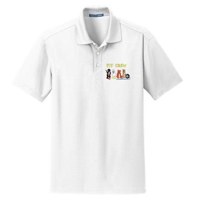 Pit Crew Dogs Funny For Women Dry Zone Grid Polo