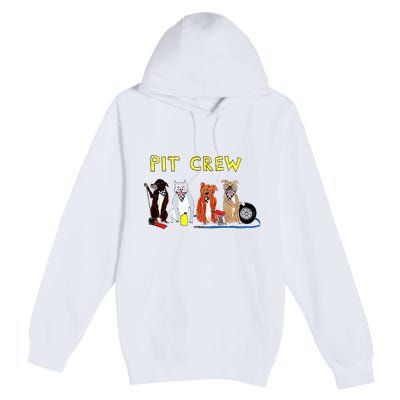 Pit Crew Dogs Funny For Women Premium Pullover Hoodie